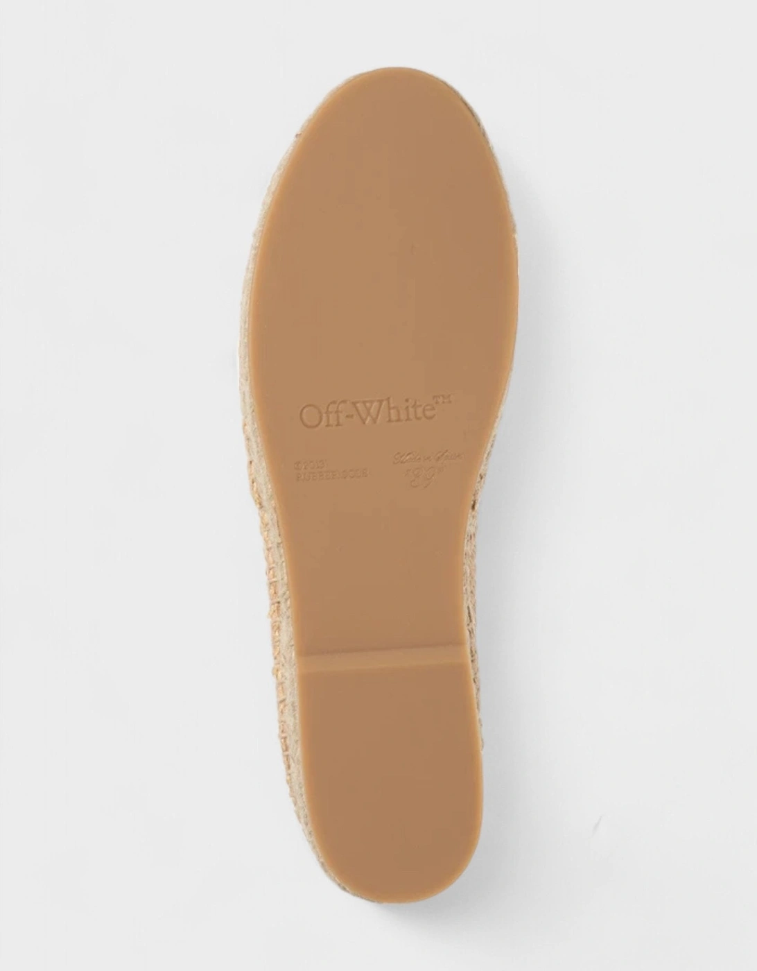 Off White Raffia Arrow Espadrillas Beige Black