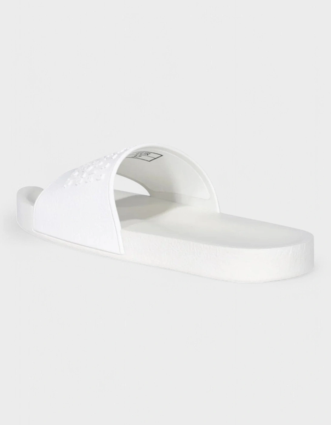 Embossed Logo Tabi Sliders White