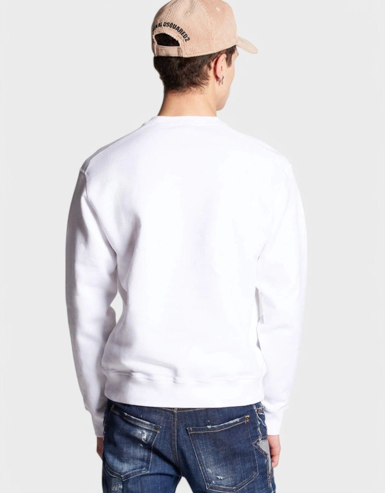 DSqaured2 Fullback College Sweatshirt White