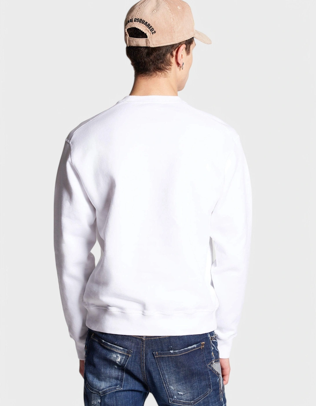DSqaured2 Fullback College Sweatshirt White