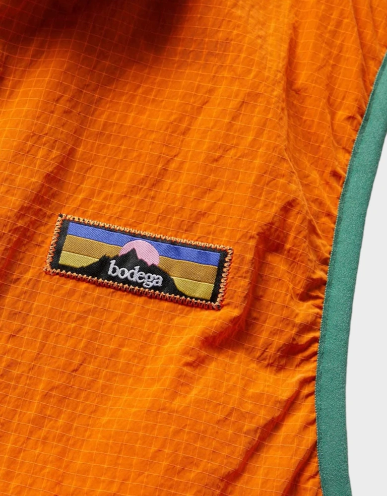 Reversible Vest Orange Khaki Grey