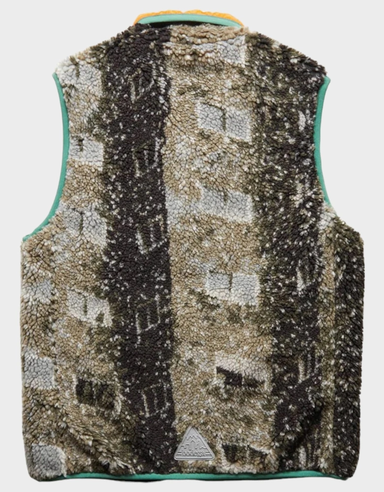 Reversible Vest Orange Khaki Grey