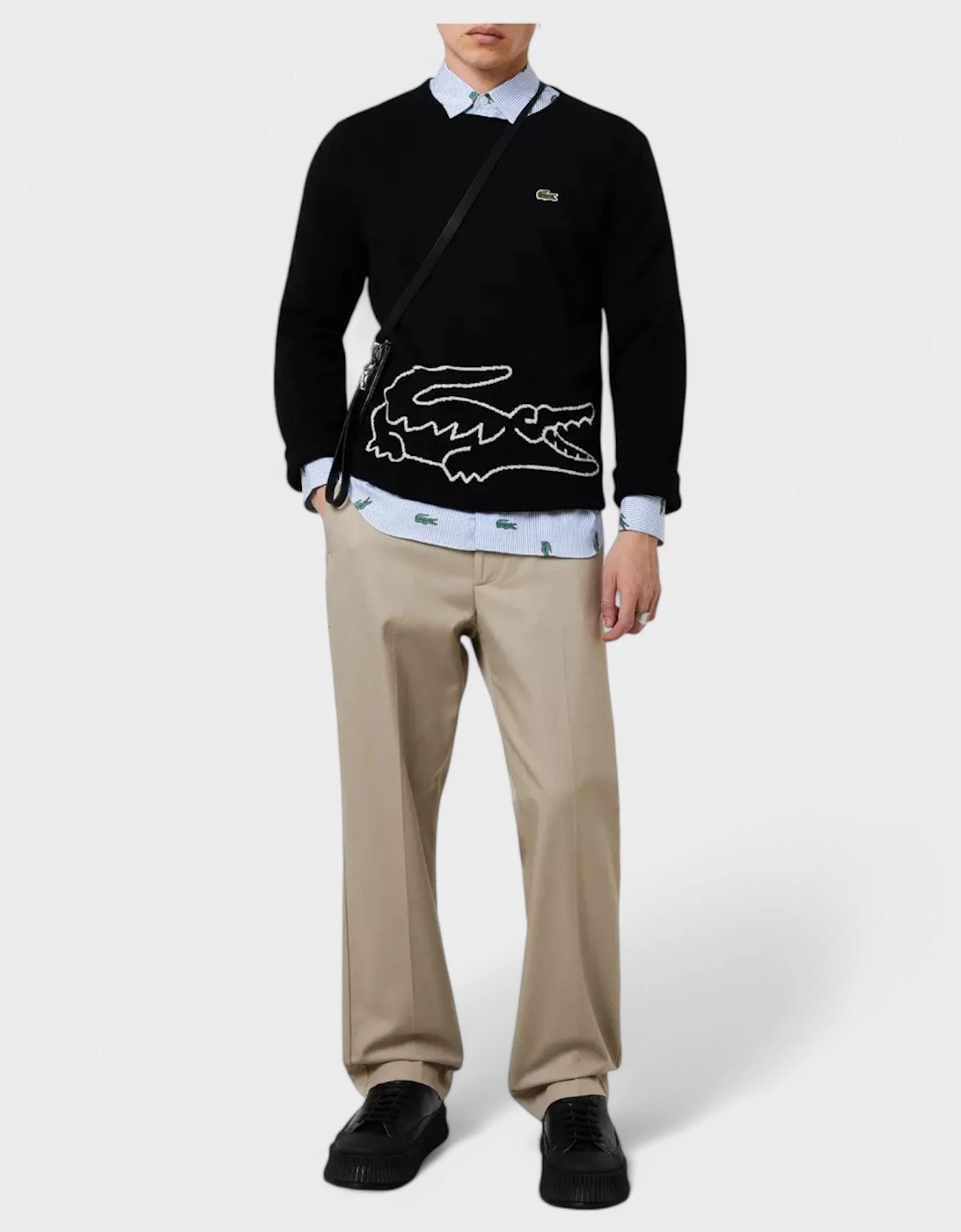 Shirt X Lacoste Men’s Knit Sweater Black