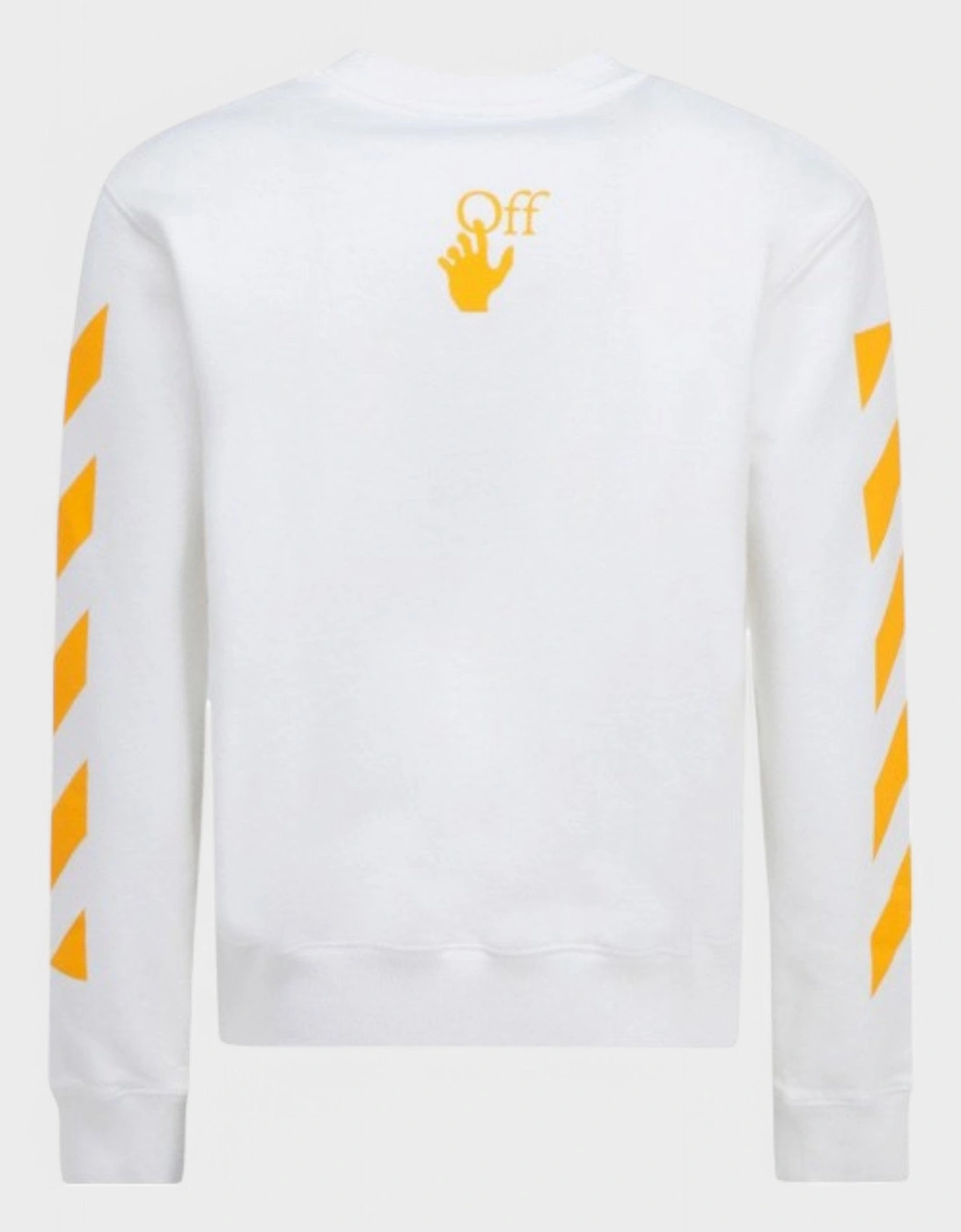 Caravaggio Saint Jerome Writing Print Slim Fit Sweatshirt White Yellow