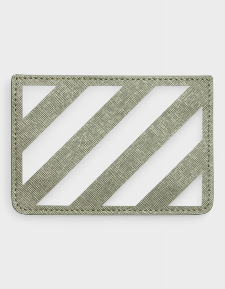 Card Case Binder Diag Saff Military Green White