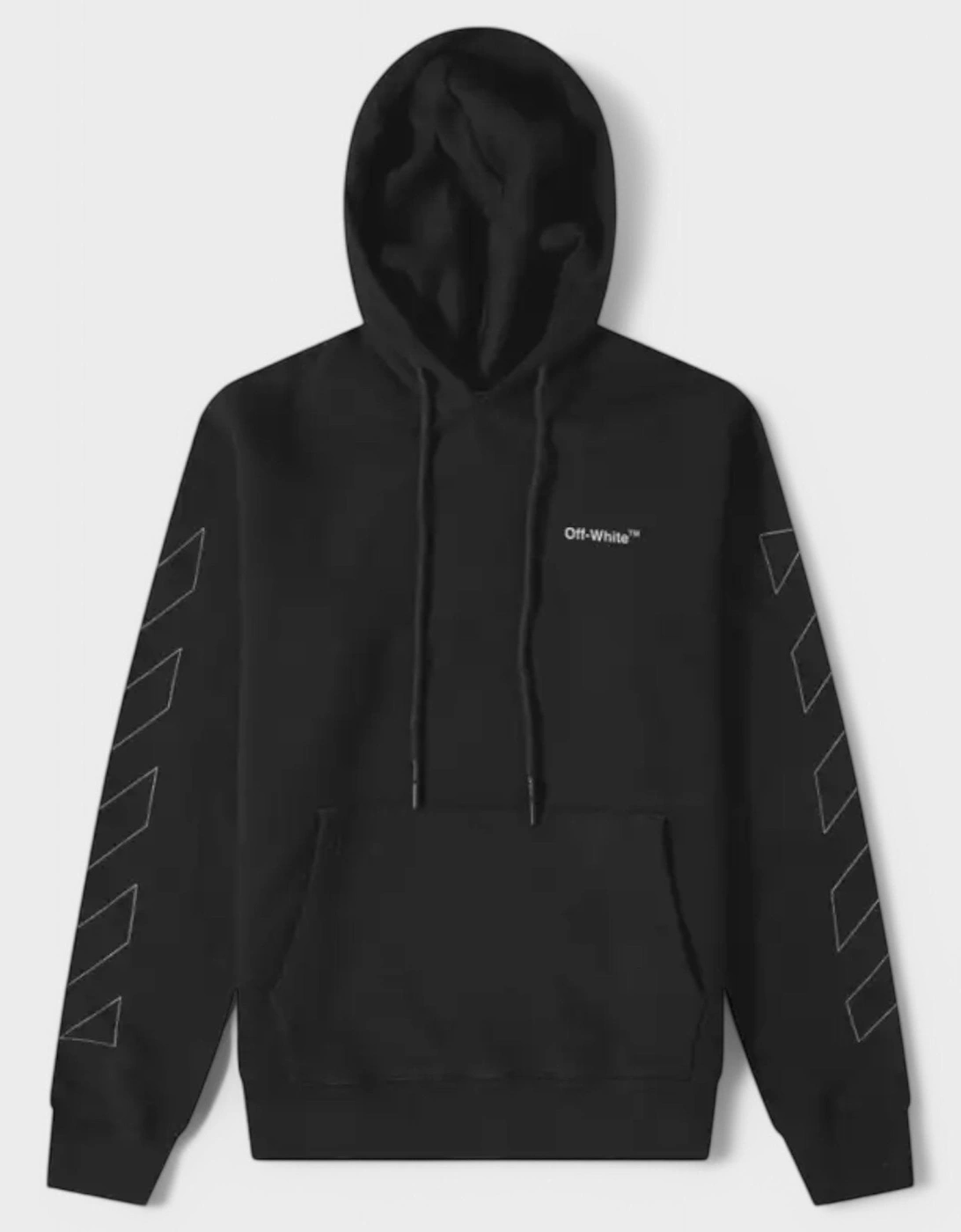Diag Outline Slim Hoodie Black, 4 of 3