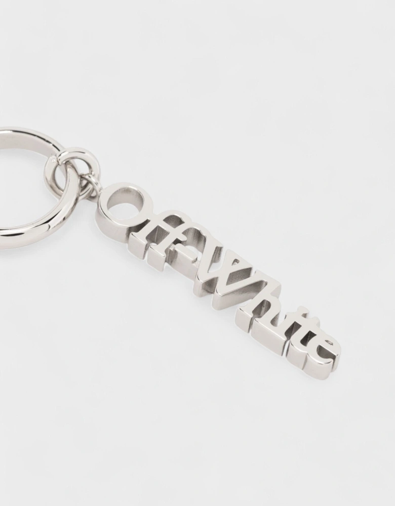 Hoop Logo Mono Earring Silver