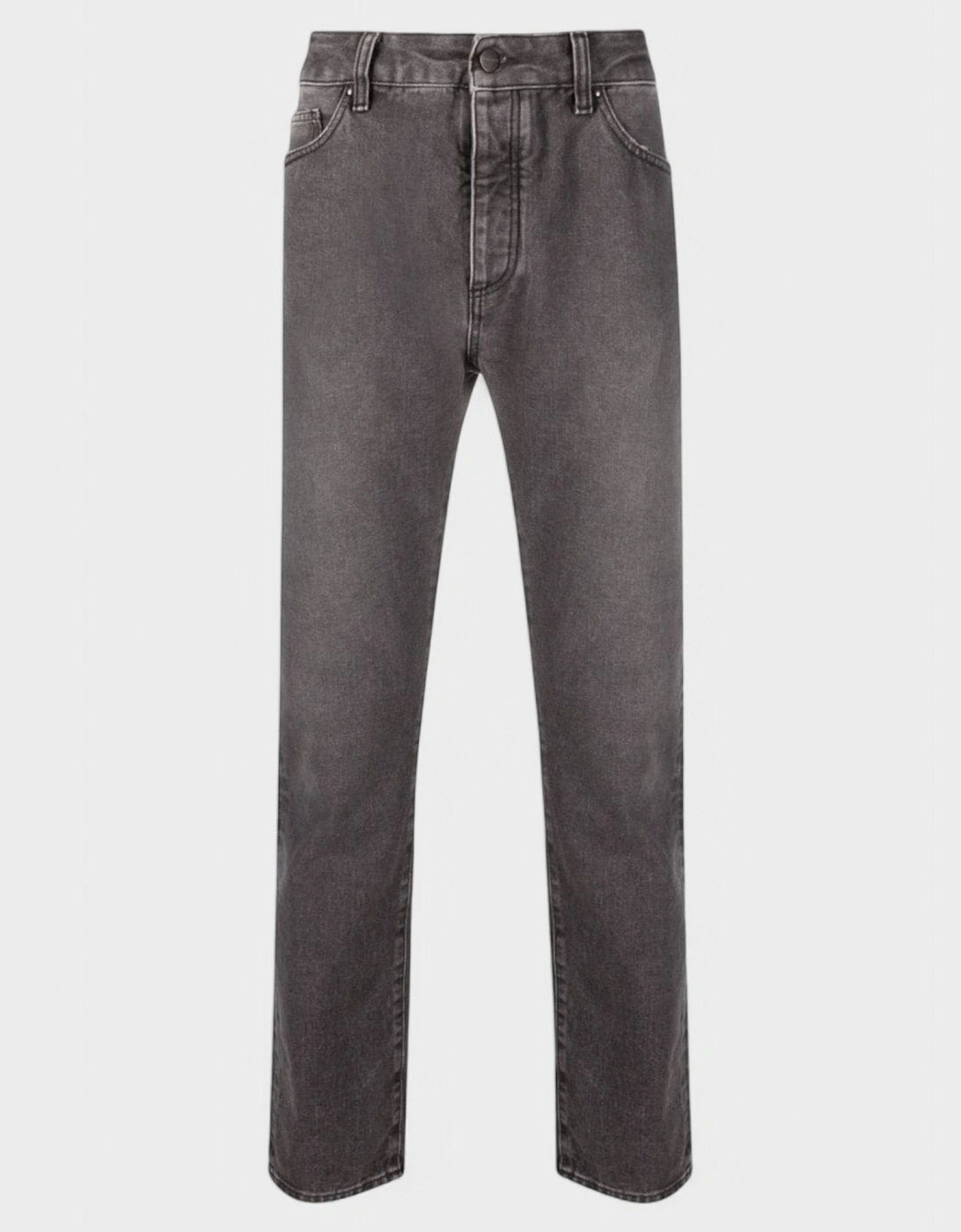 Logo Denim Straight Leg Jeans Black/White, 4 of 3