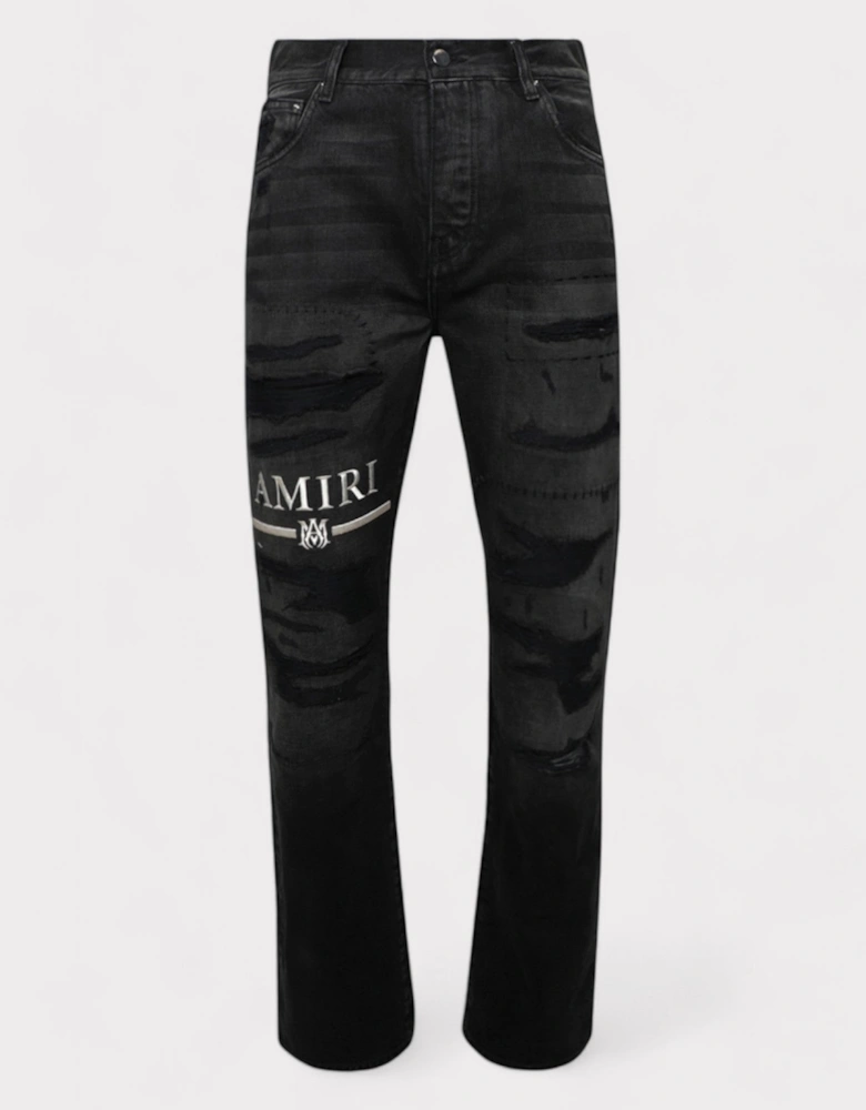 MA Bar Logo Straight Jeans Aged Black