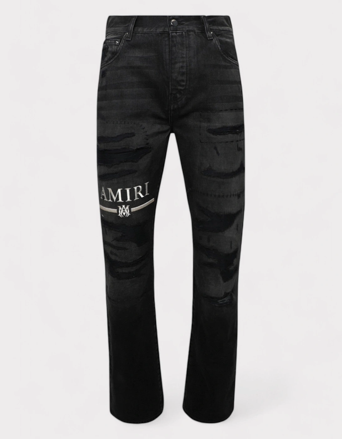 MA Bar Logo Straight Jeans Aged Black, 5 of 4