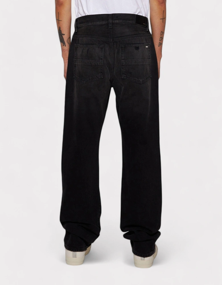 MA Bar Logo Straight Jeans Aged Black