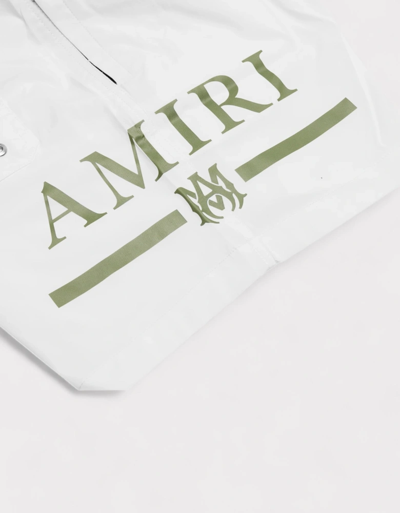 MA Bar Logo Swimshorts White / Khaki