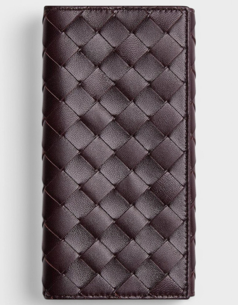 Intrecciato Bi-Fold Wallet Grape