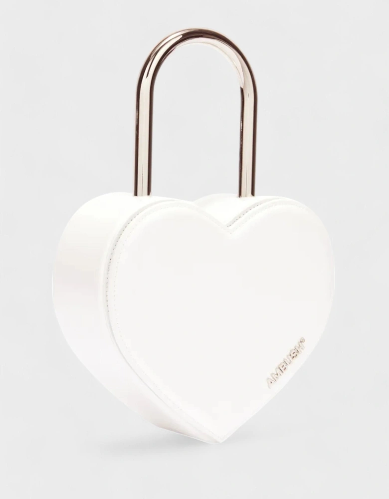 Heart Padlock Bag White