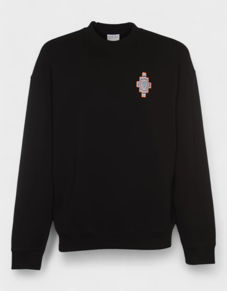 Optical Cross Crew Neck Black