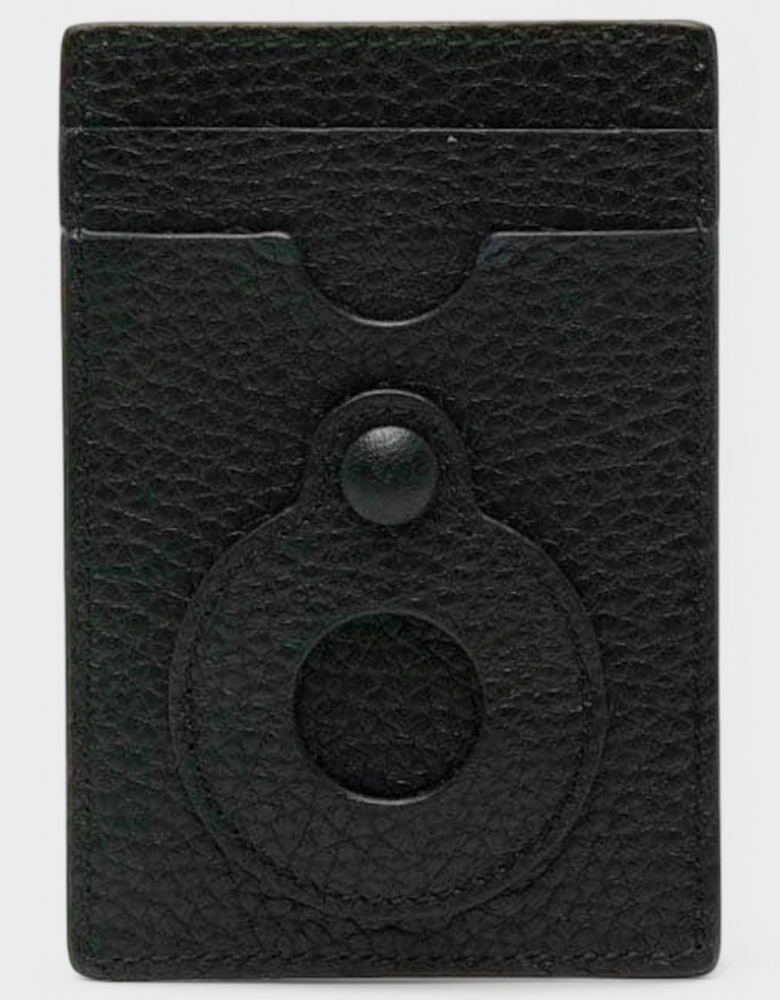 Diag-Stripe Leather Card Holder