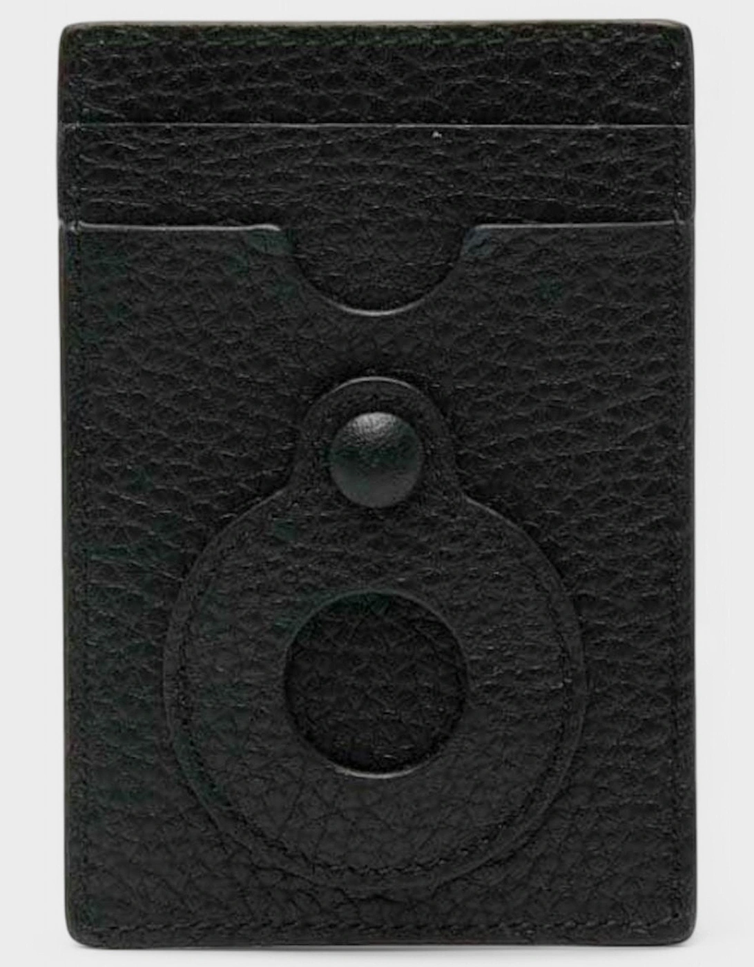 Diag-Stripe Leather Card Holder