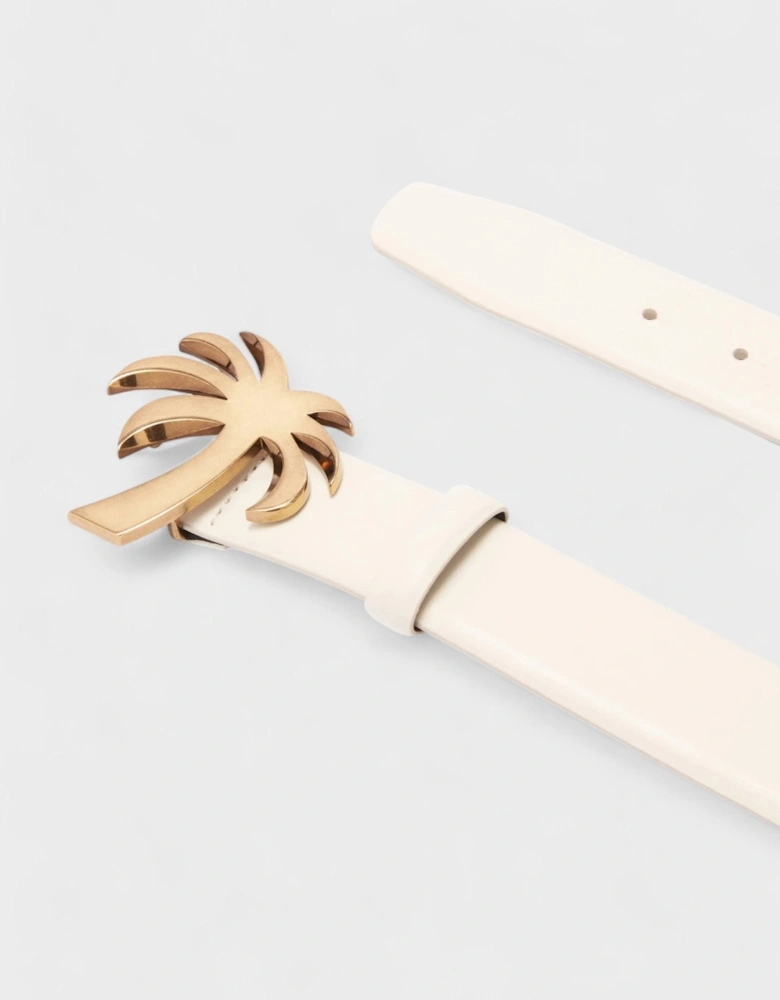 Palm Beach Belt Off White Gold