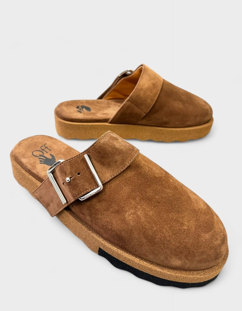 Comfort Leather Slipper Brown