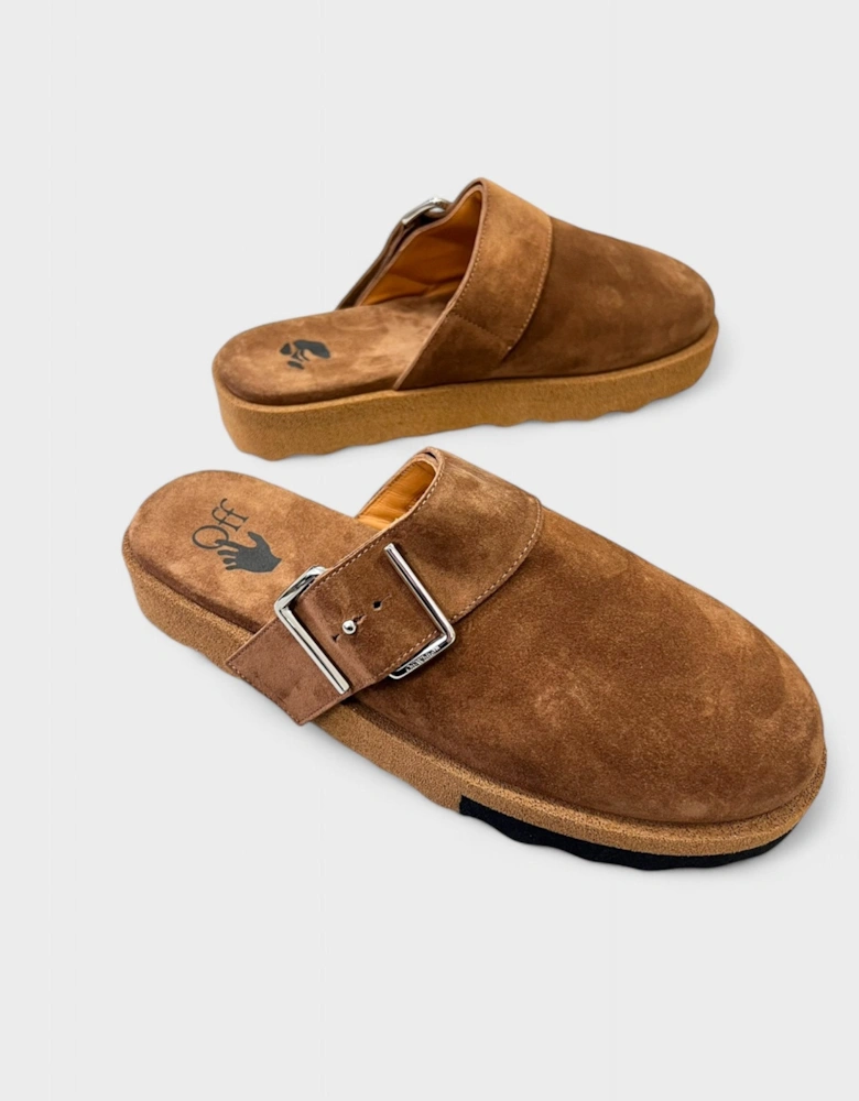 Comfort Leather Slipper Brown
