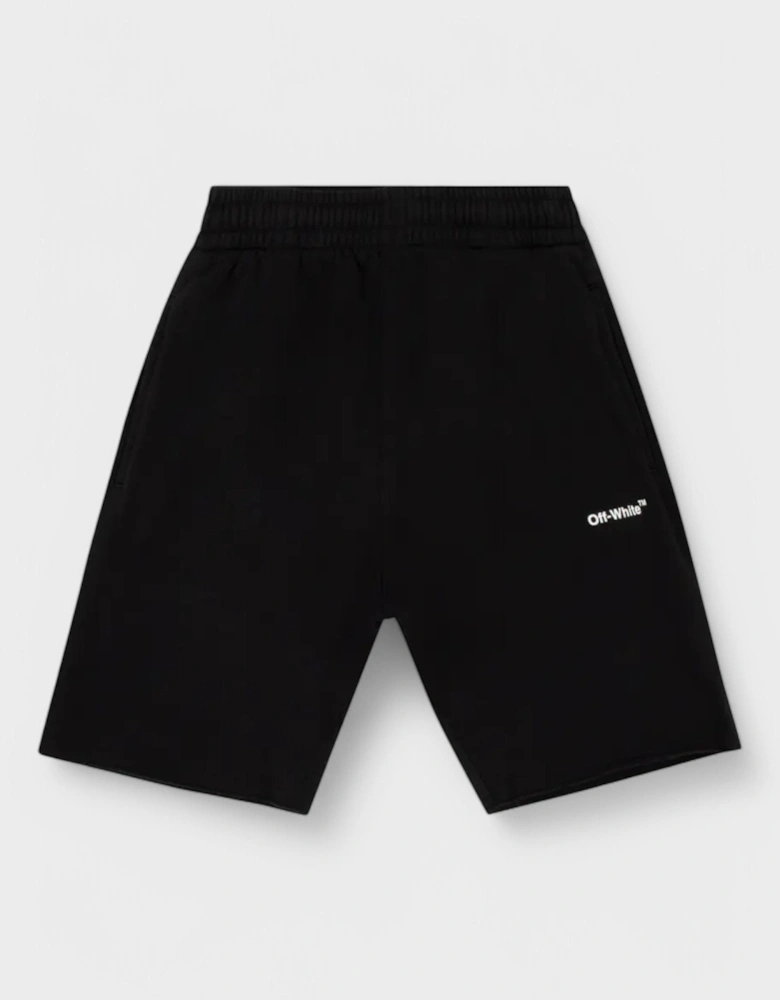 Diagonal Helvetica Shorts Black/White
