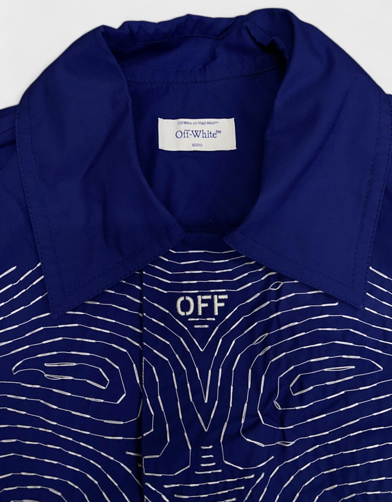 Off White Body Stitch S/S Shirt Blue White