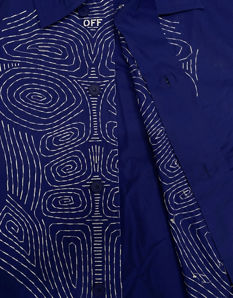 Off White Body Stitch S/S Shirt Blue White