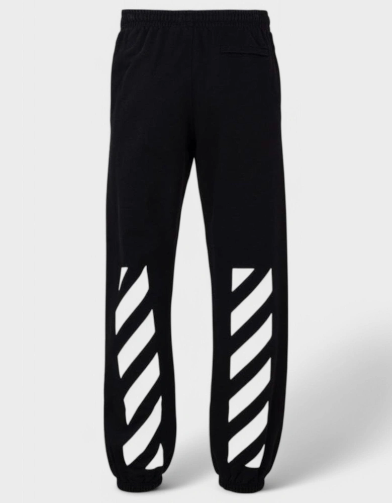 Diagonal Helvetica Slim Sweatpants Black/White