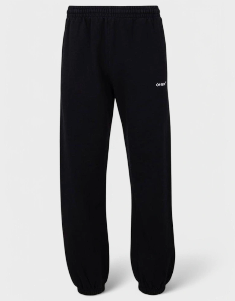 Diagonal Helvetica Slim Sweatpants Black/White