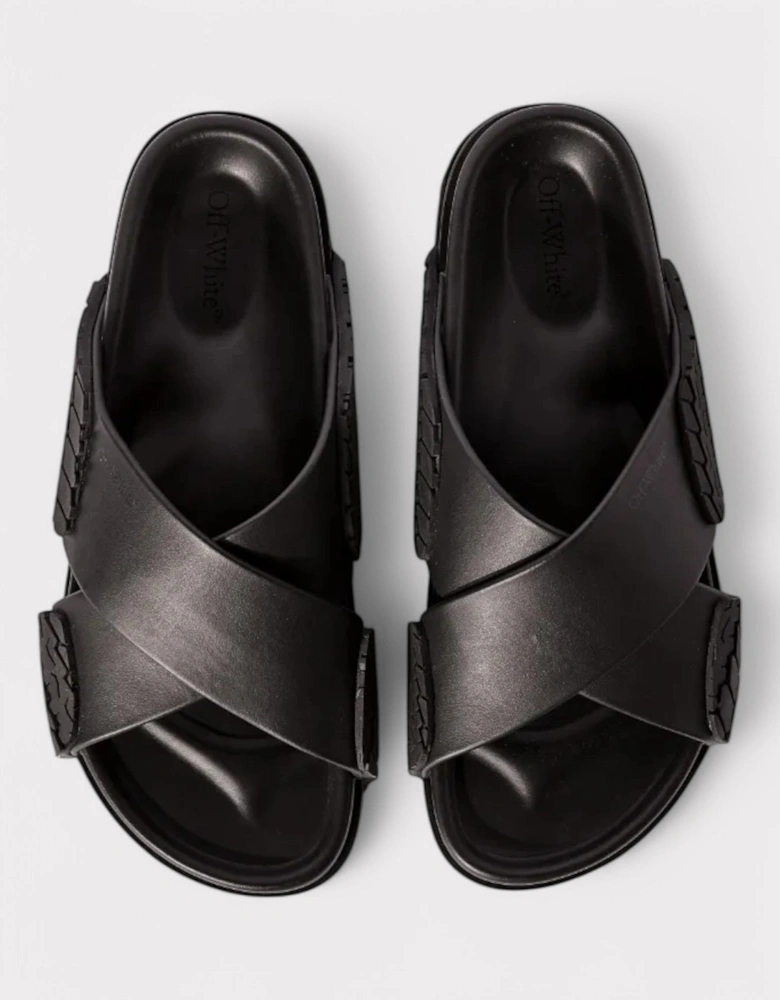 Off White Deck Sliders Black