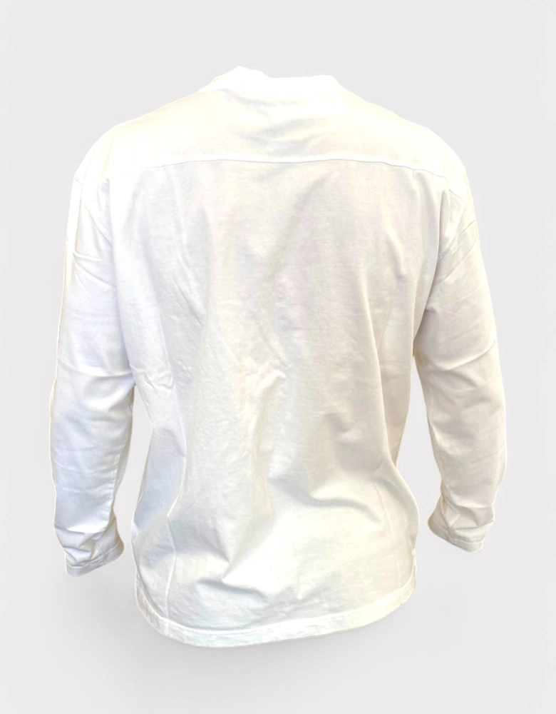 Long Sleeve Logo Shirt White