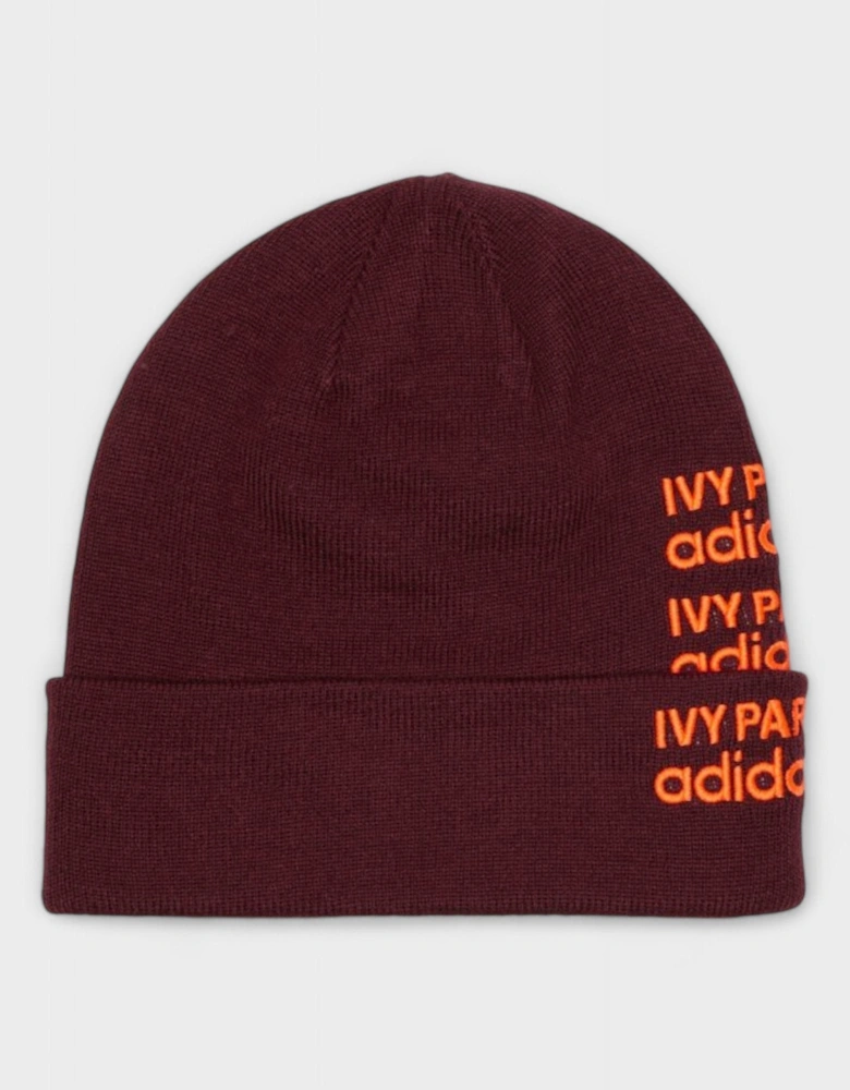 Ivy Park Logo Beanie Maroon/Solar Orange