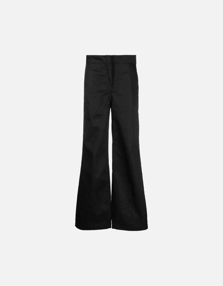 Reversed Wasitband Chino Pants Black