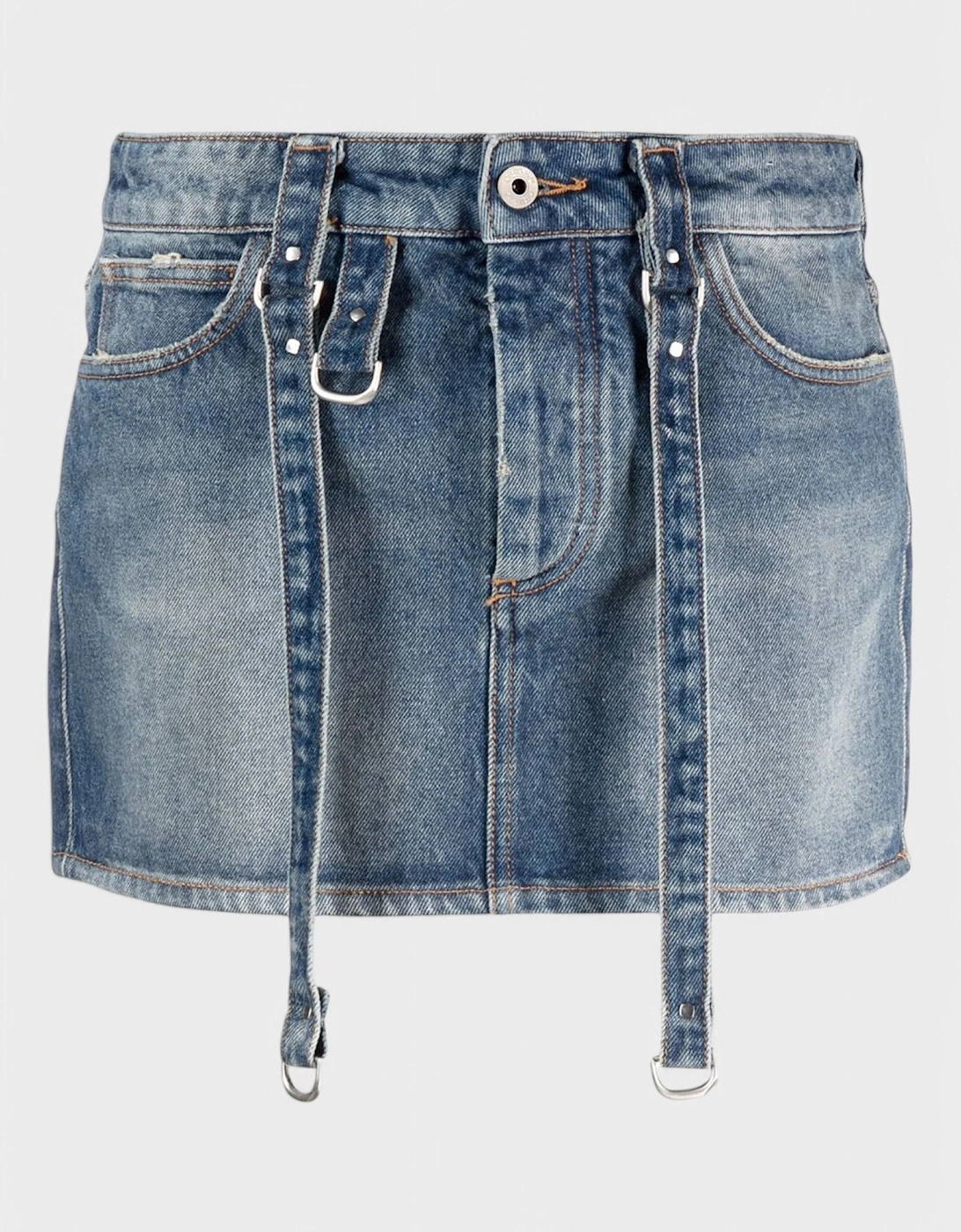 Logo-Patch Denim Mini Skirt Blue, 5 of 4