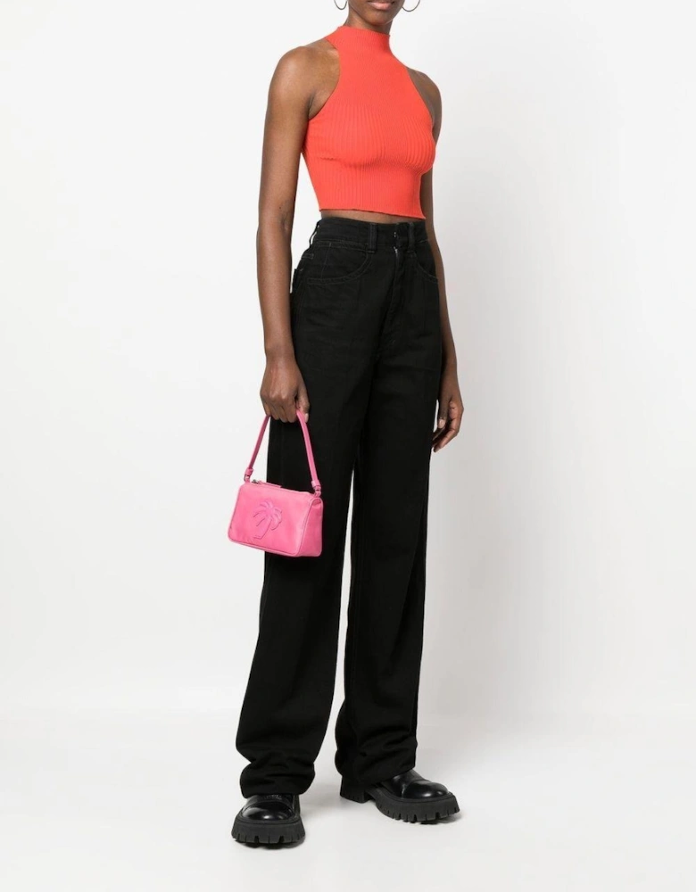 Big Palm Nylon Pouch Pink
