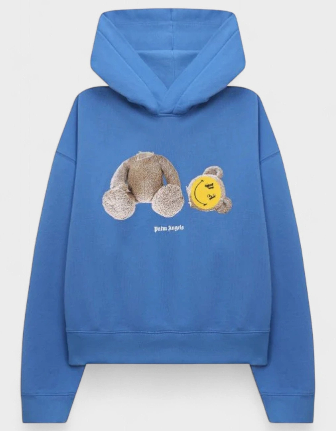 Boys Smiley Bear Hoodie Blue, 3 of 2