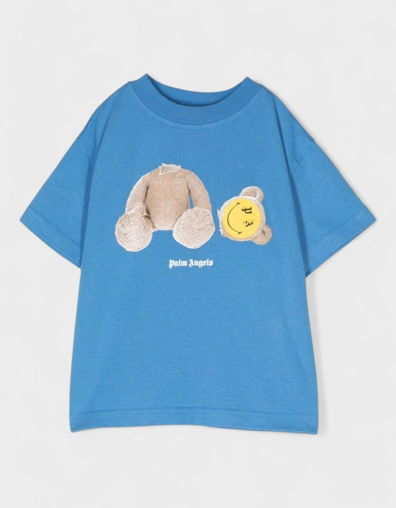 Boys Smiley Bear Shirt Blue