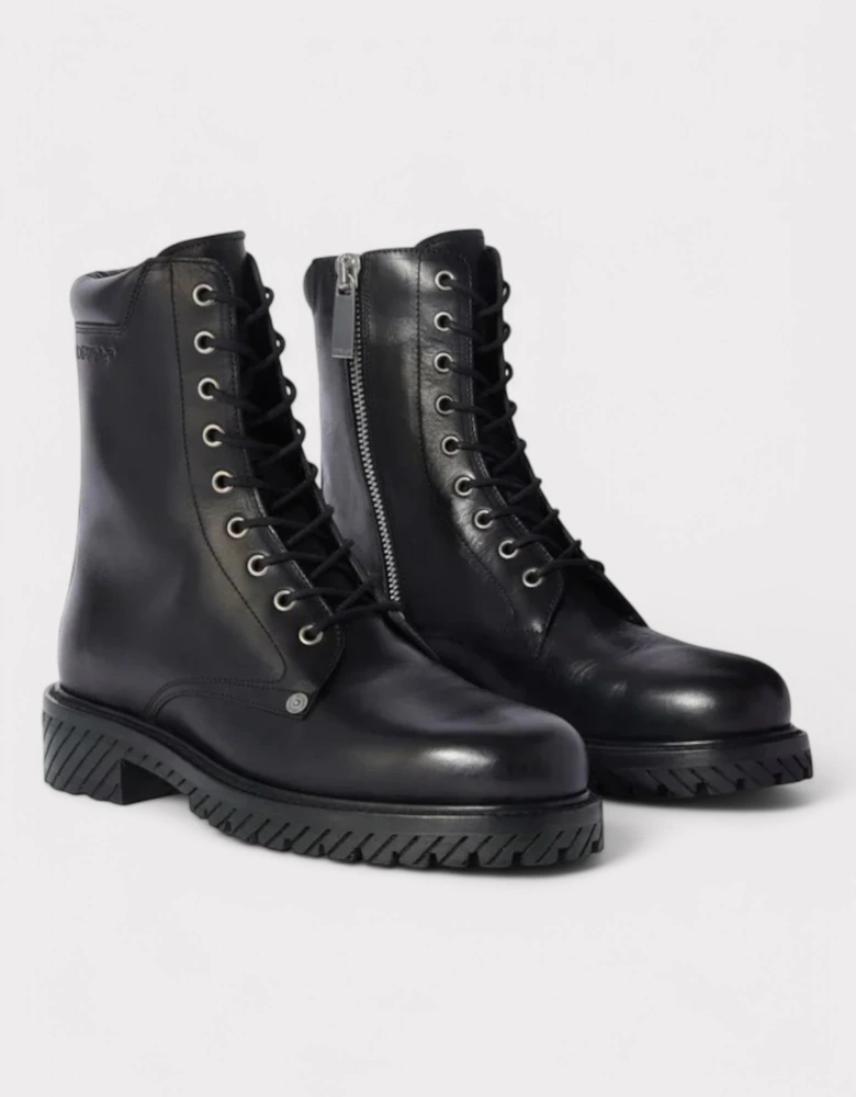 Diag Lace-Up Combat Boot 'Black'