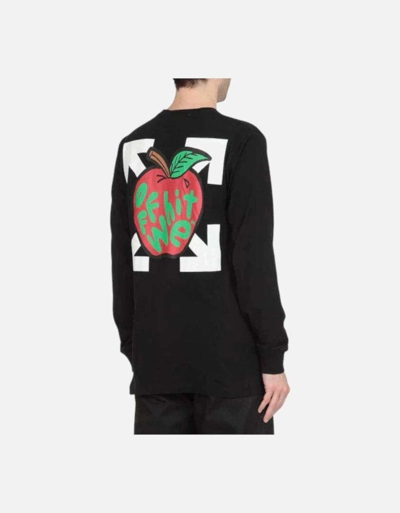 White Snake Mock Neck Long Sleeve T-Shirt
