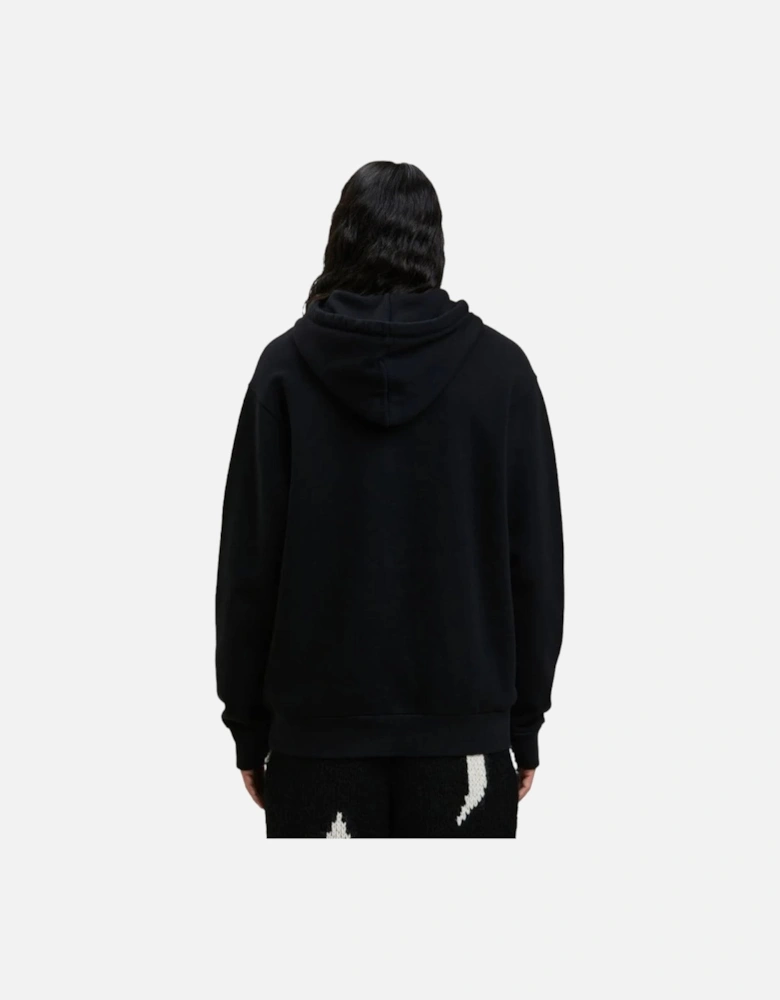 Rhinestone Sprayed Hoodie Black/Black