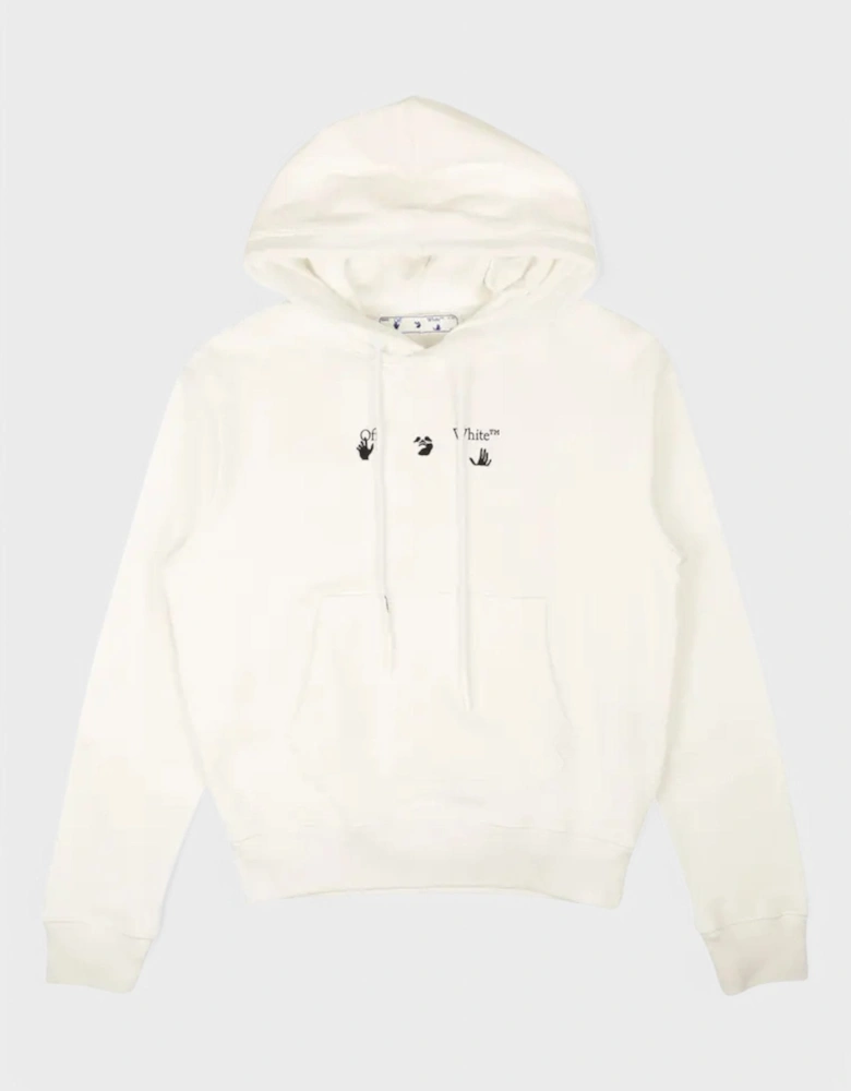 Marker Flatlock Slim Hoodie 'White'