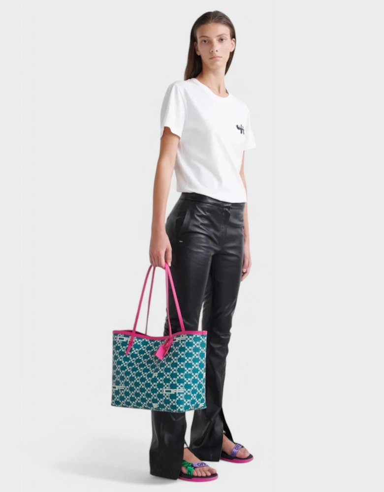 Off White Day Off Tote 33 Green Beige