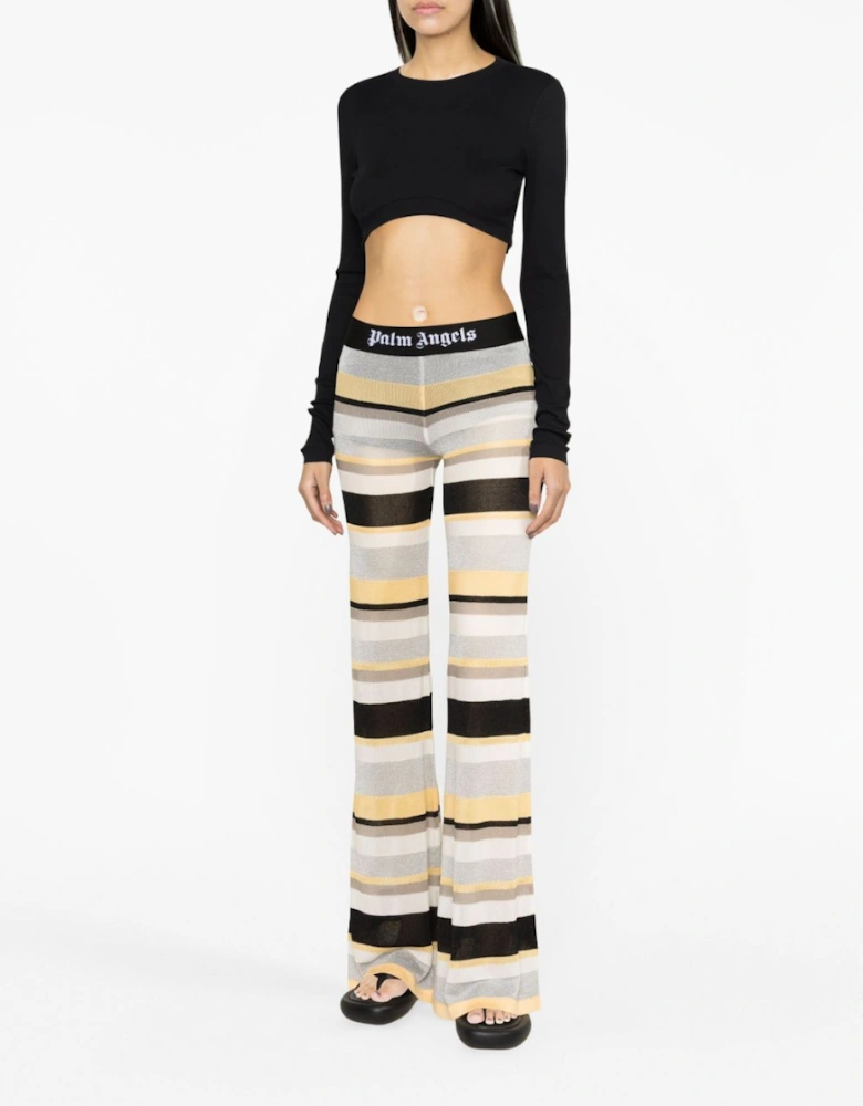 Fitted Ribbed Long Sleeve Tee Black