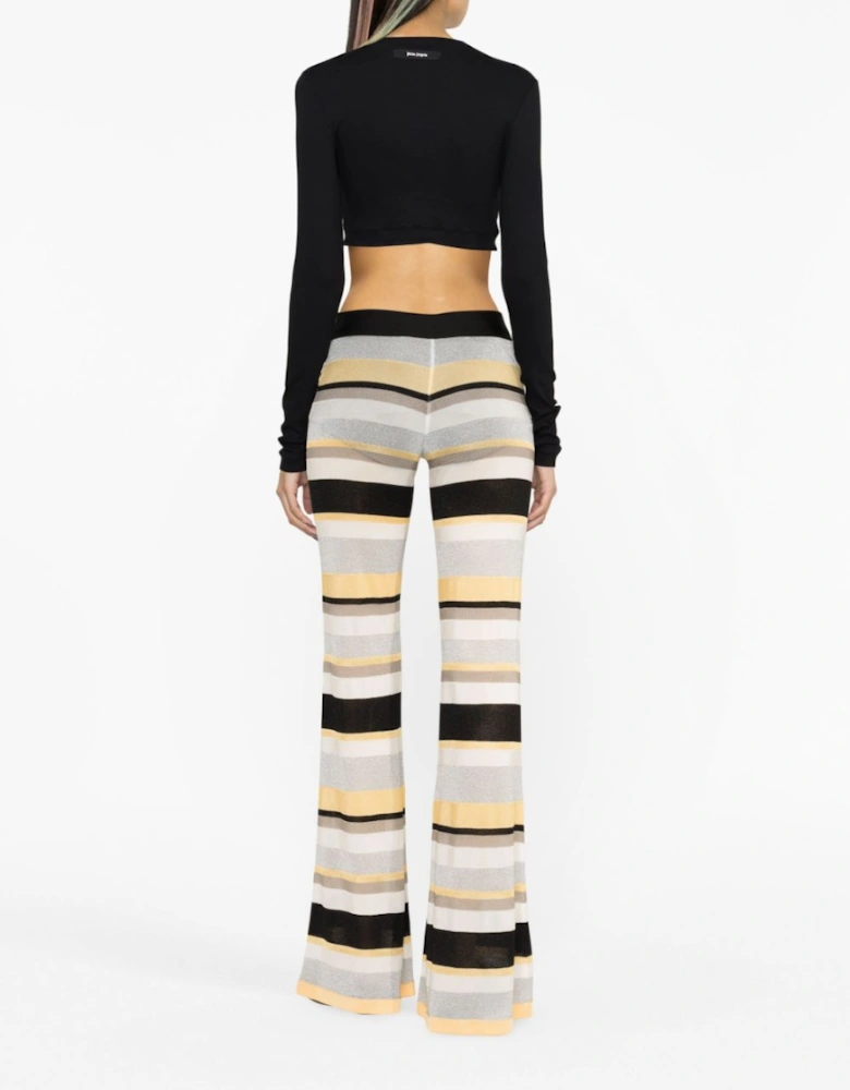 Fitted Ribbed Long Sleeve Tee Black