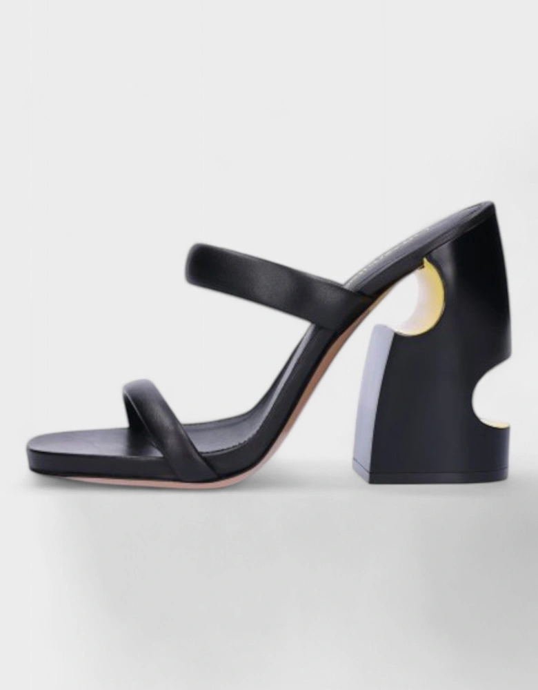 Pop Bulky Nappa Mule Black Yellow