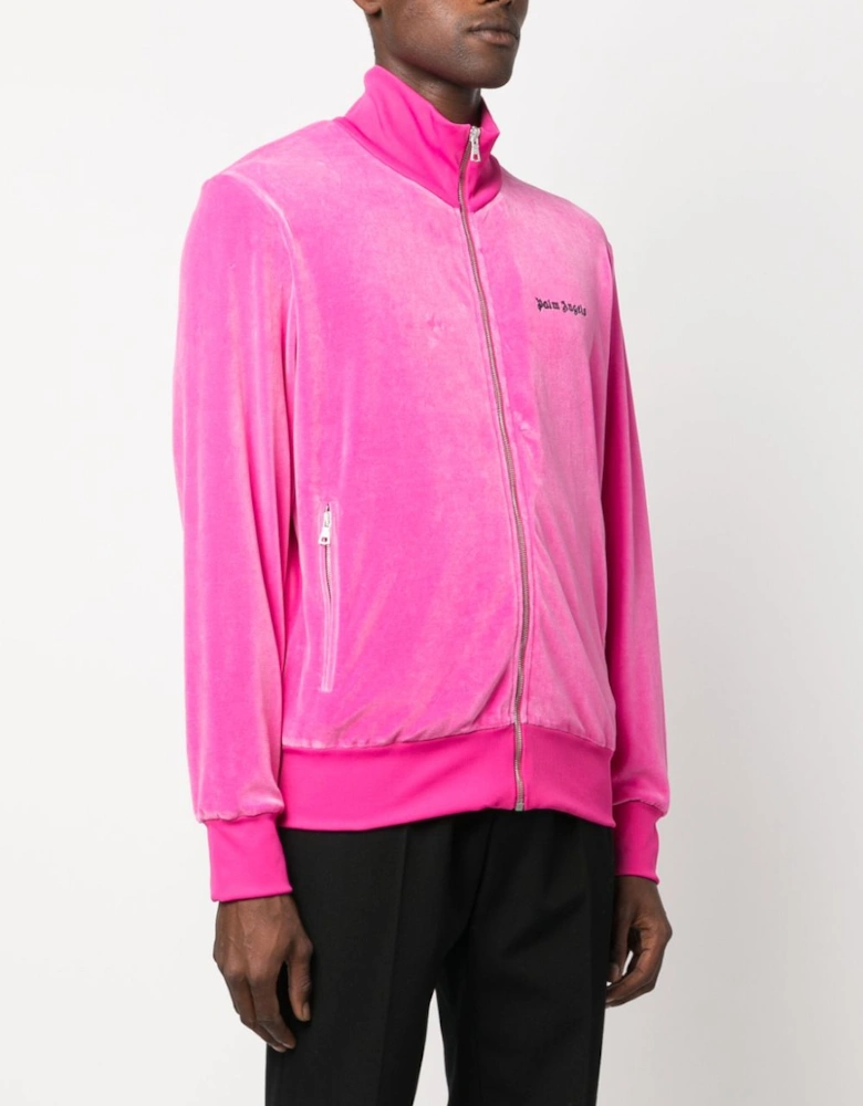 Velvet Track Jacket Pink