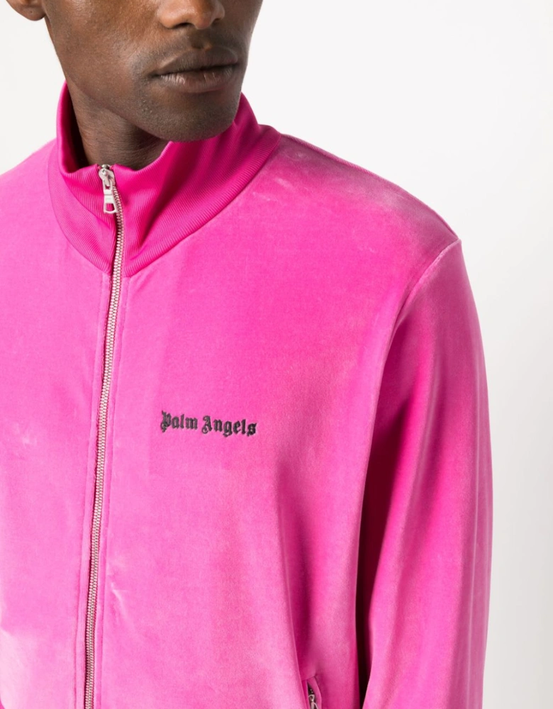 Velvet Track Jacket Pink