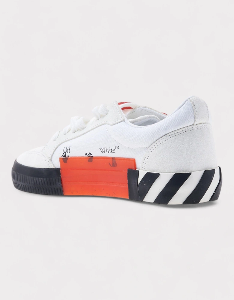 Low Vulcanized Canvas Sneakers White Blue