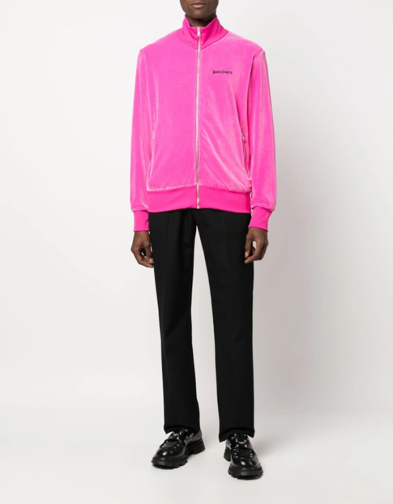 Velvet Track Jacket Pink