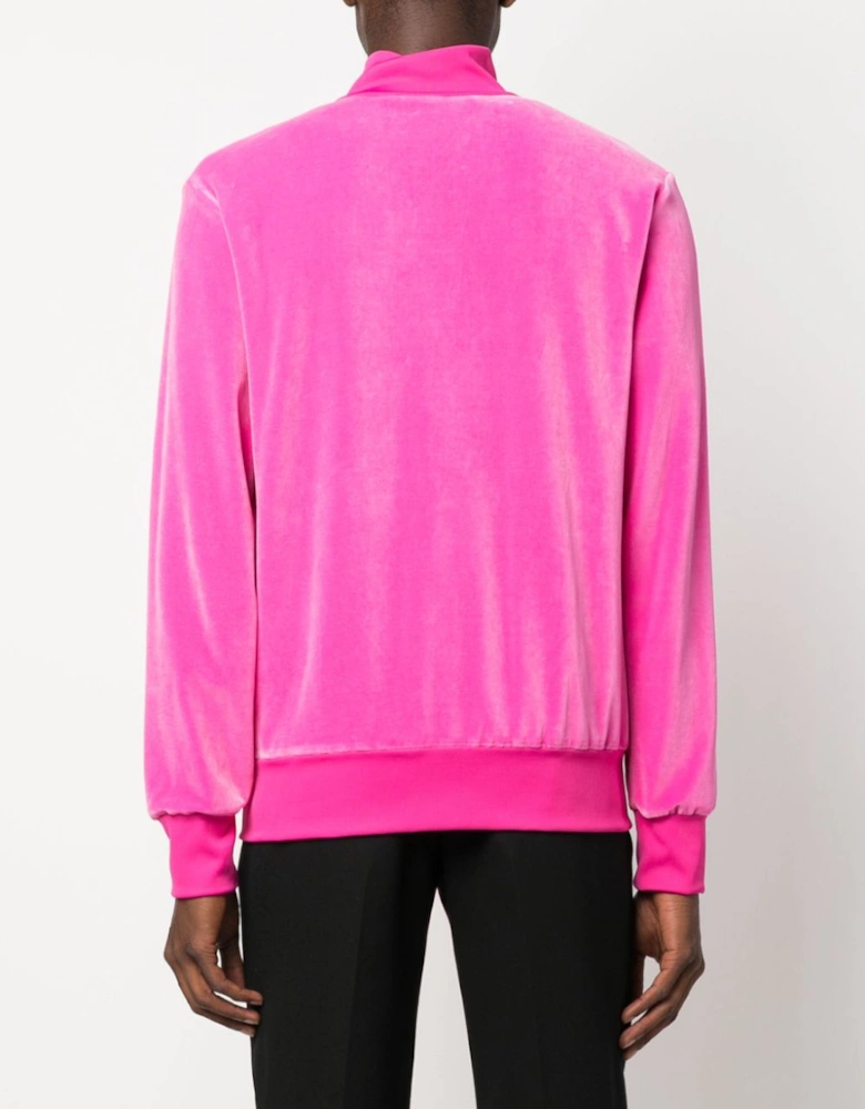 Velvet Track Jacket Pink